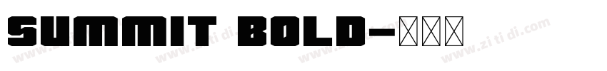 Summit bold字体转换